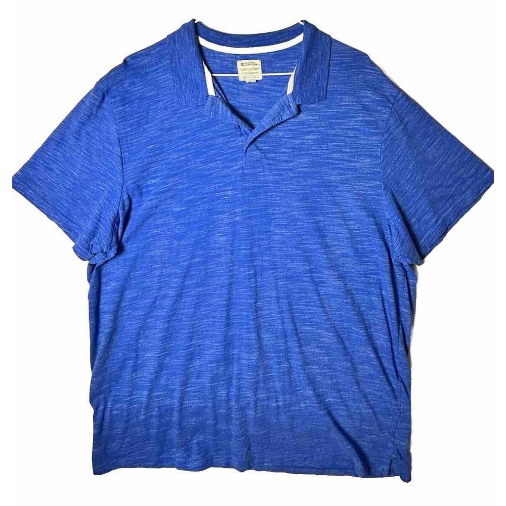 Mountain Hardwear Golf Polo Short Sleeve Shirt, Blue Heathered, XXL, 2XL